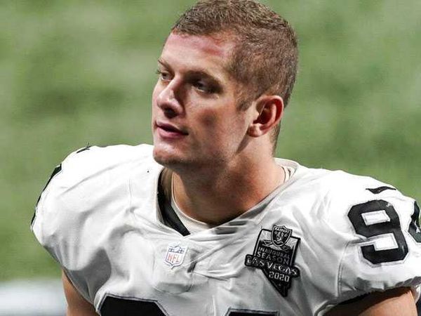 Out NFL Player Carl Nassib  Takes Day Off after Team Coach's  Homophobic Emails 